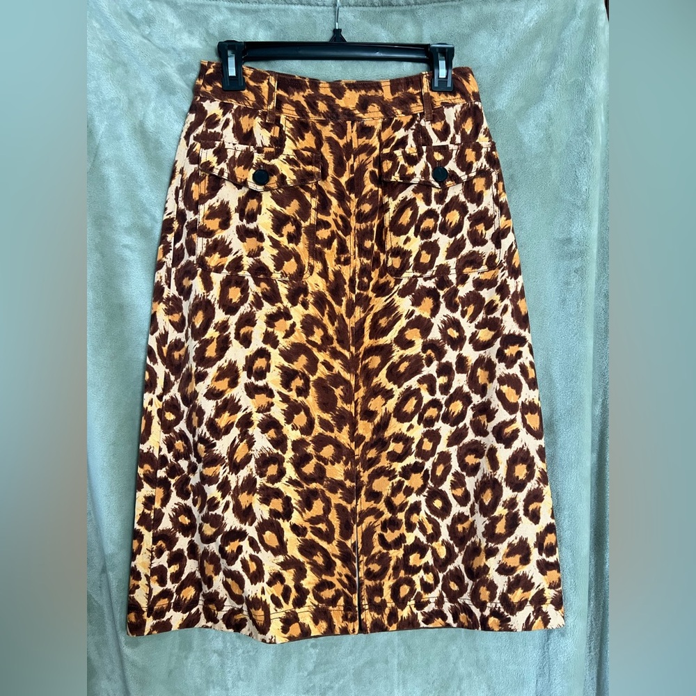 Kate Spade leopard canvas skirt 🤎🖤